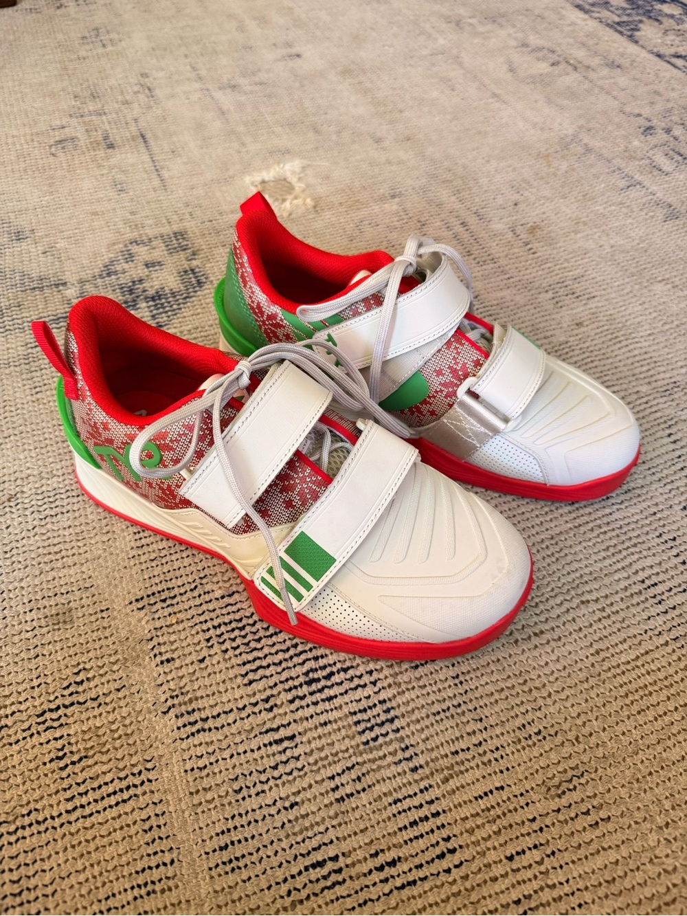 TYR L2 White, Green and Red Weightlifting Sneakers 9M / 10.5W